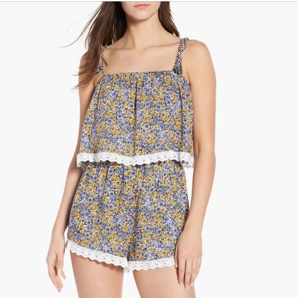 Cupcakes and Cashmere Andria Floral Romper